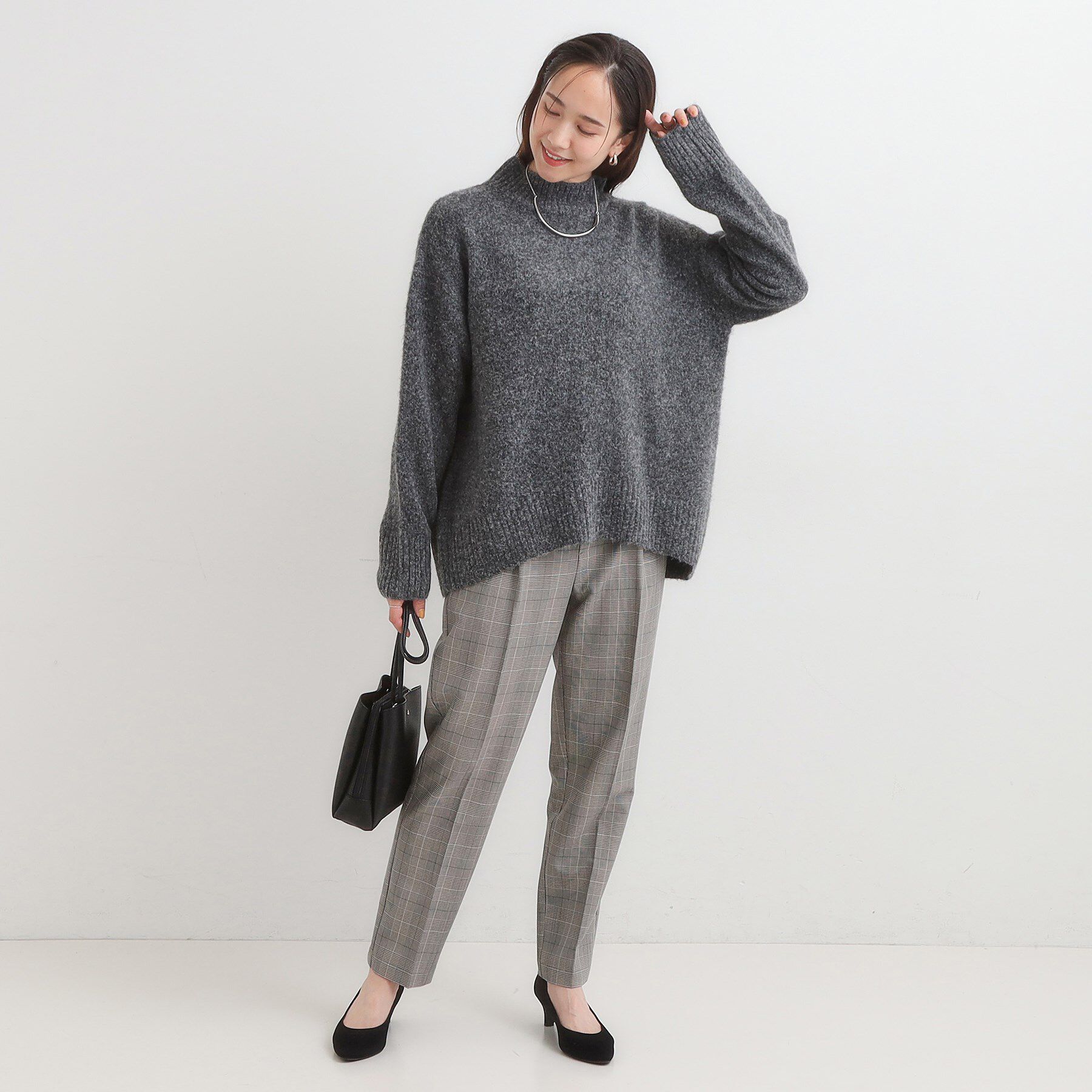 SHOO･LA･RUE「【洗濯機可/S-LL】インせず着られる ふわふわハイネックニット」|ニット・セーター|