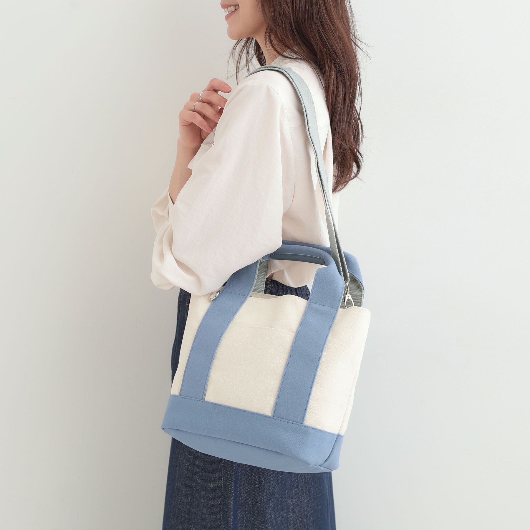 SHOO･LA･RUE「配色キャンバストートバッグ」|トートバッグ|