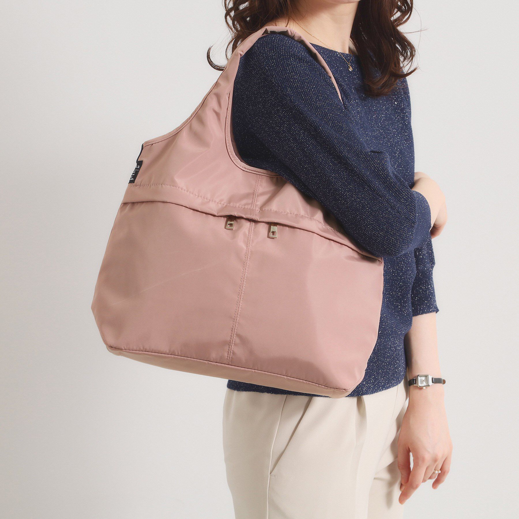 ITS&rsquo;DEMO「【10ポケット】高密度2WAYバルーントート」|トートバッグ|ピンク(072)