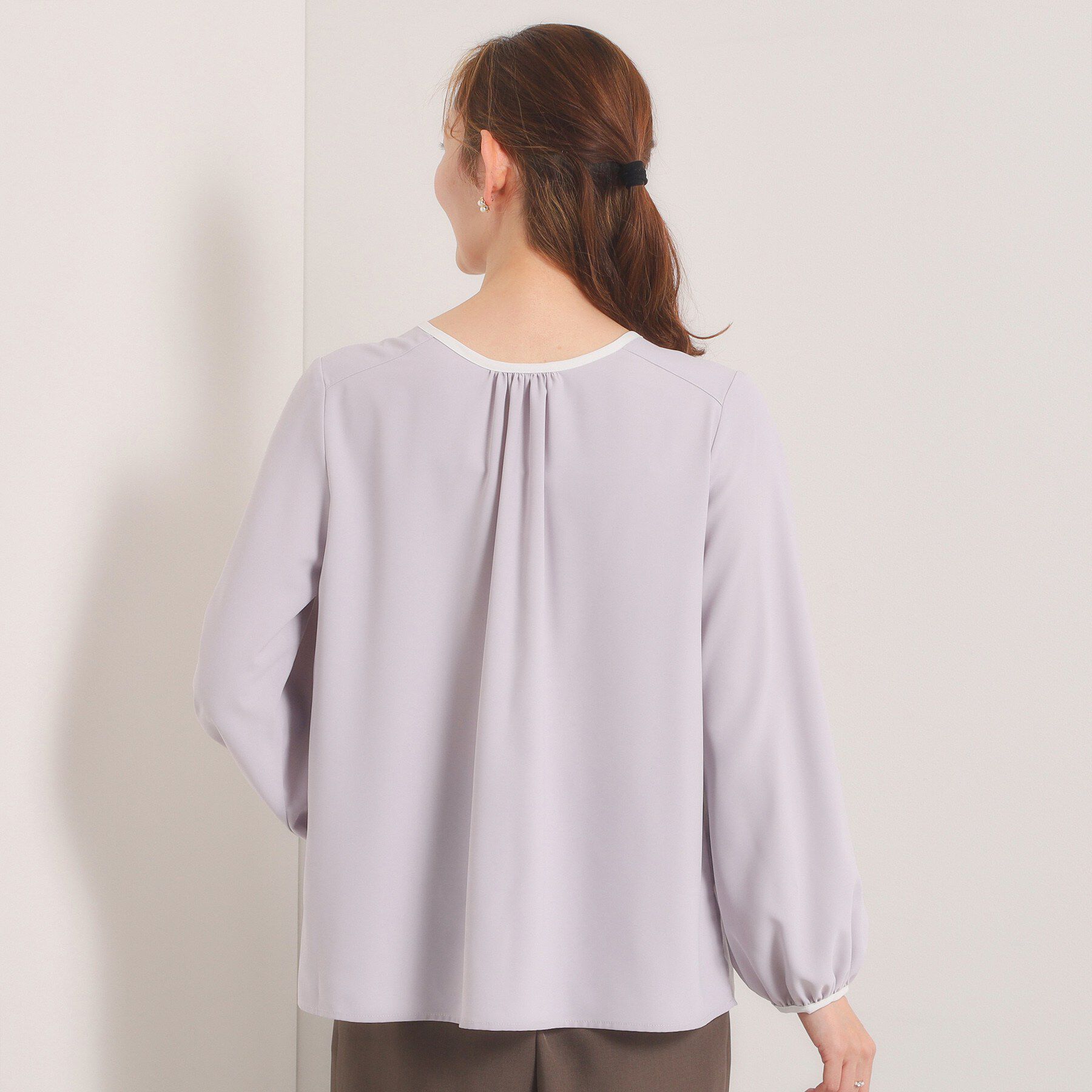 ITS&rsquo;DEMO「【入卒／手洗い可】配色ブラウス」|シャツ・ブラウス|