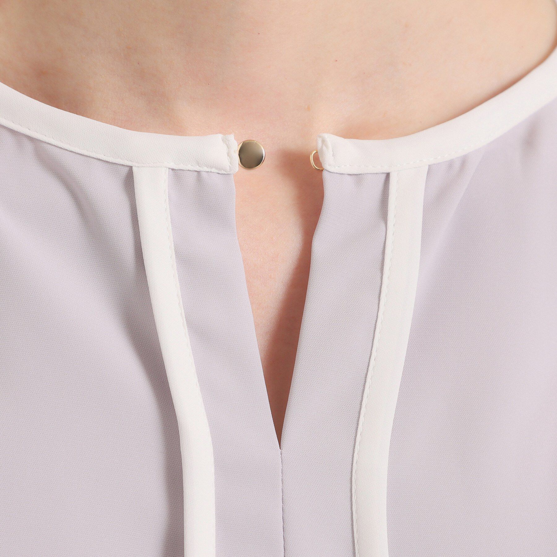 ITS&rsquo;DEMO「【入卒／手洗い可】配色ブラウス」|シャツ・ブラウス|