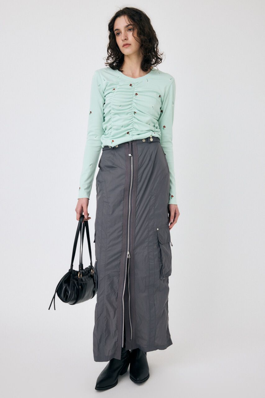 MOUSSY「FRONT ZIP FUNCTION スカート」|スカート|