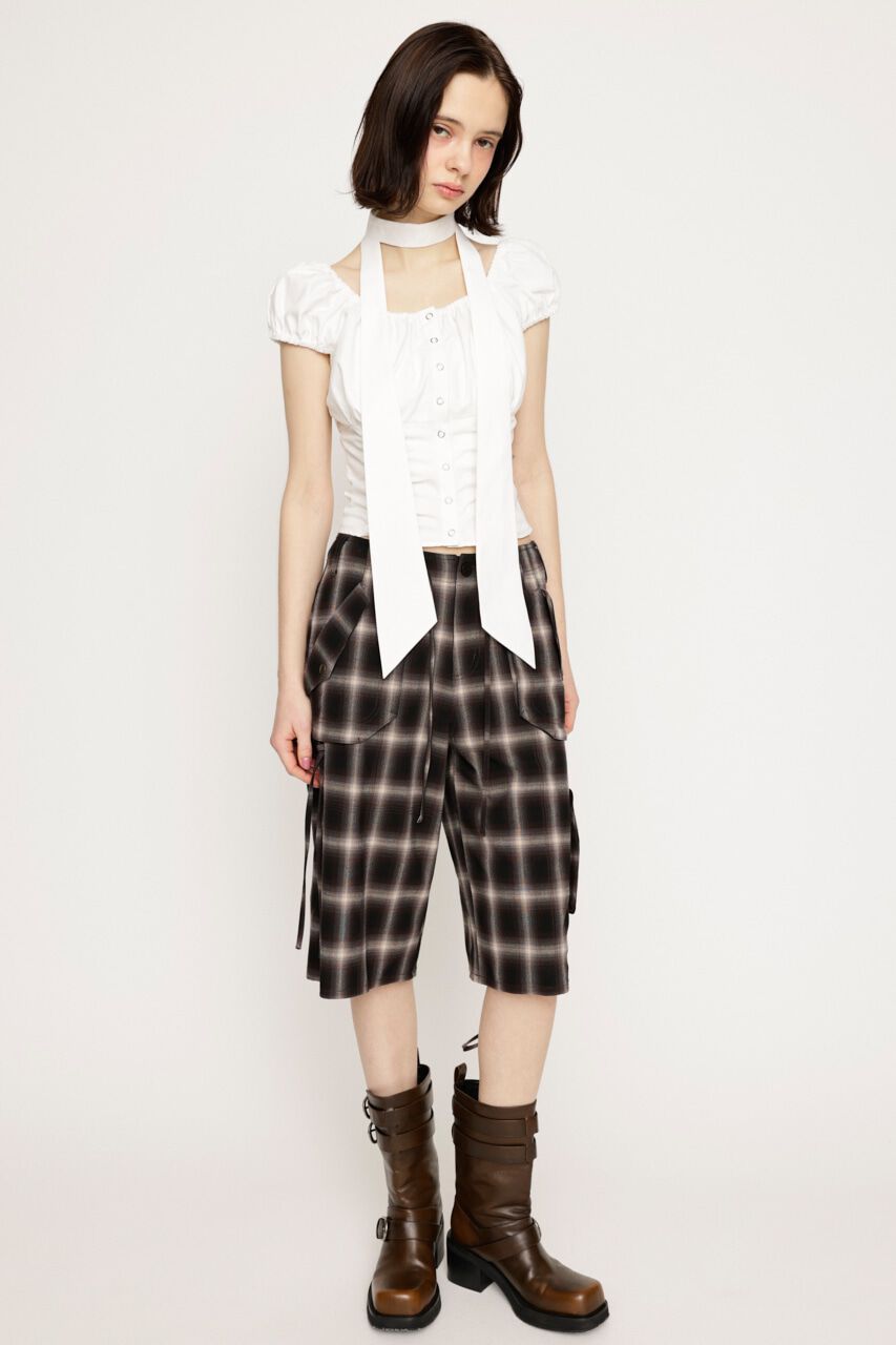 SLY「DAMAGE LACE CHECK MIDDLE パンツ」|その他|