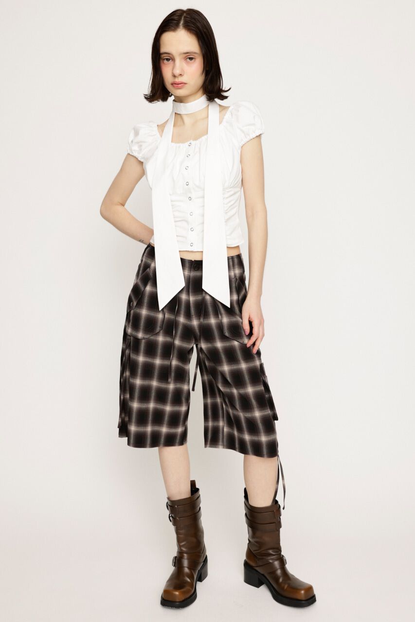 SLY「DAMAGE LACE CHECK MIDDLE パンツ」|その他|