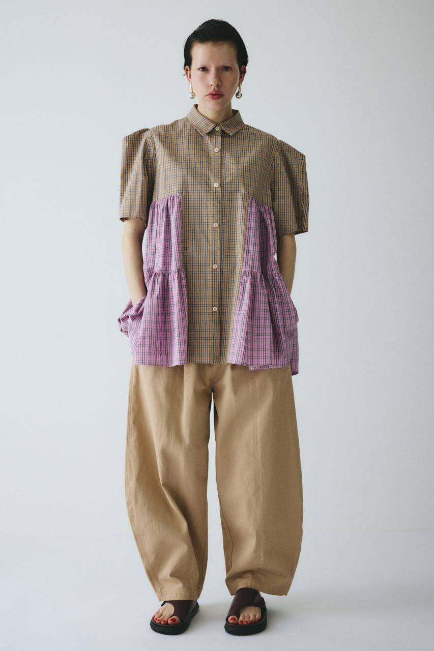 HeRIN.CYE「Side gather Aline blouse」|シャツ・ブラウス|