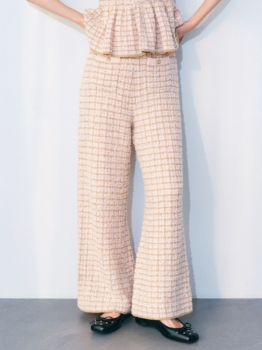 LILY BROWN「ツイードニットワイドパンツ」|その他|PNK