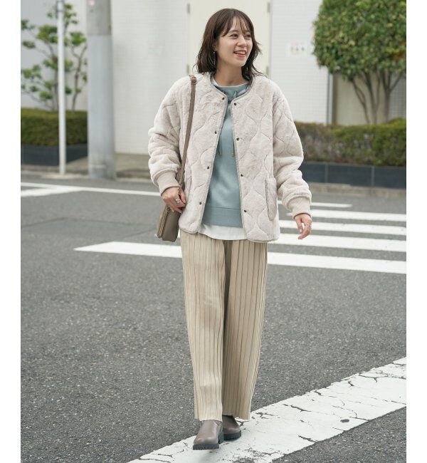 ikka「【親子コーデ】スエードライクプリーツワイドパンツ」|その他|