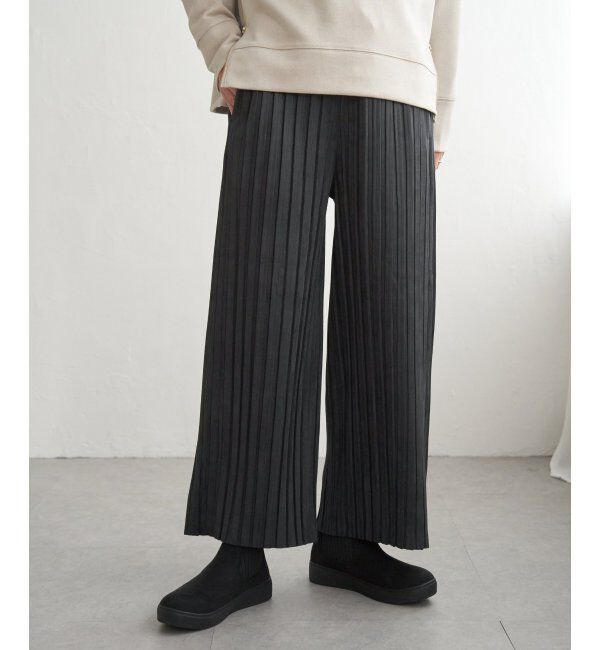 ikka「【親子コーデ】スエードライクプリーツワイドパンツ」|その他|