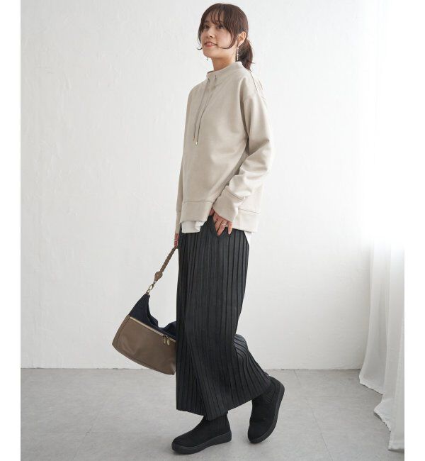 ikka「【親子コーデ】スエードライクプリーツワイドパンツ」|その他|