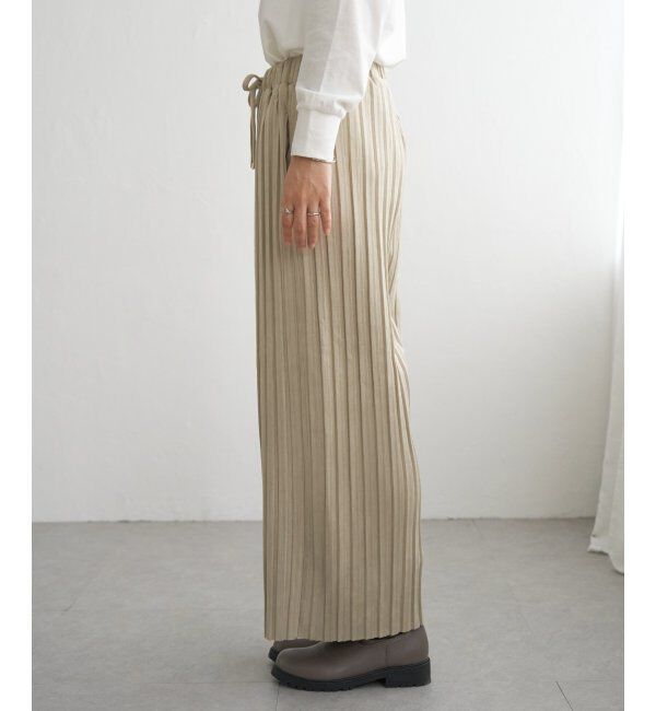 ikka「【親子コーデ】スエードライクプリーツワイドパンツ」|その他|