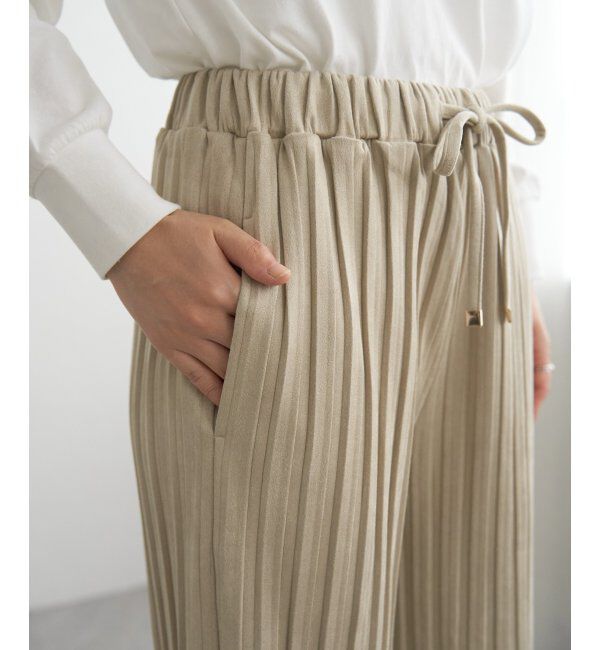 ikka「【親子コーデ】スエードライクプリーツワイドパンツ」|その他|