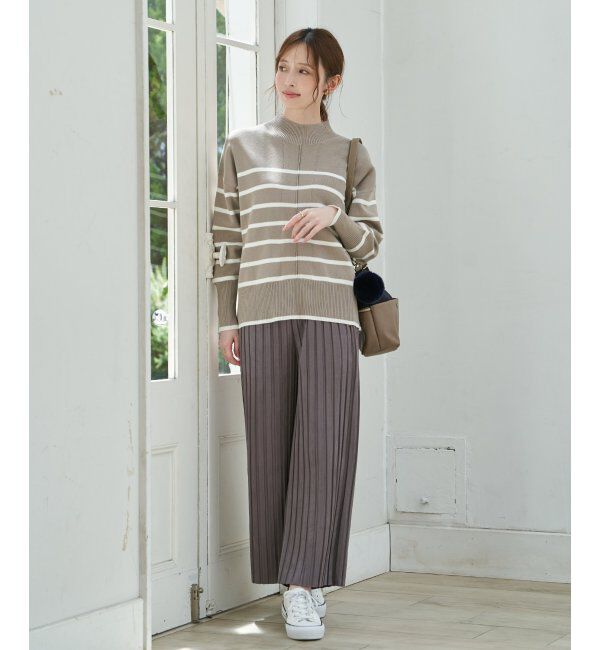 ikka「【親子コーデ】スエードライクプリーツワイドパンツ」|その他|