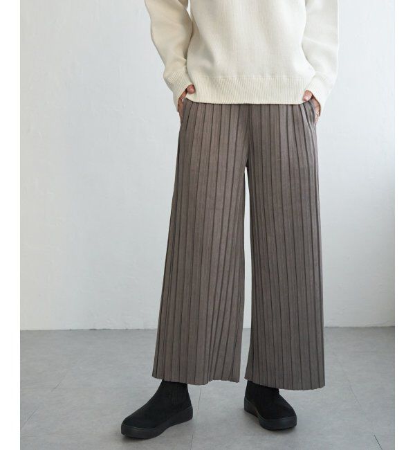 ikka「【親子コーデ】スエードライクプリーツワイドパンツ」|その他|