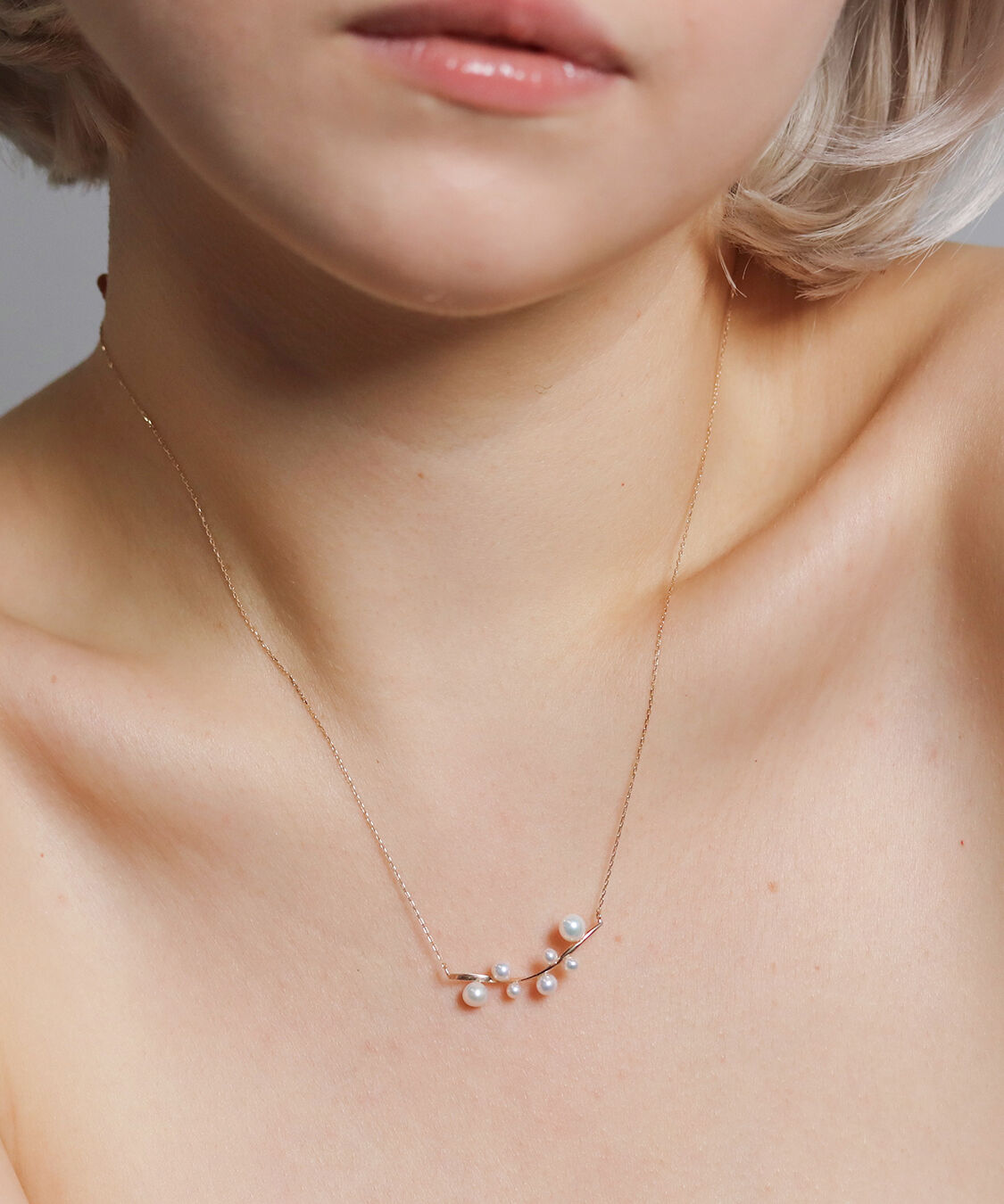  「パール リリー ネックレス | K10YG」|ネックレス|