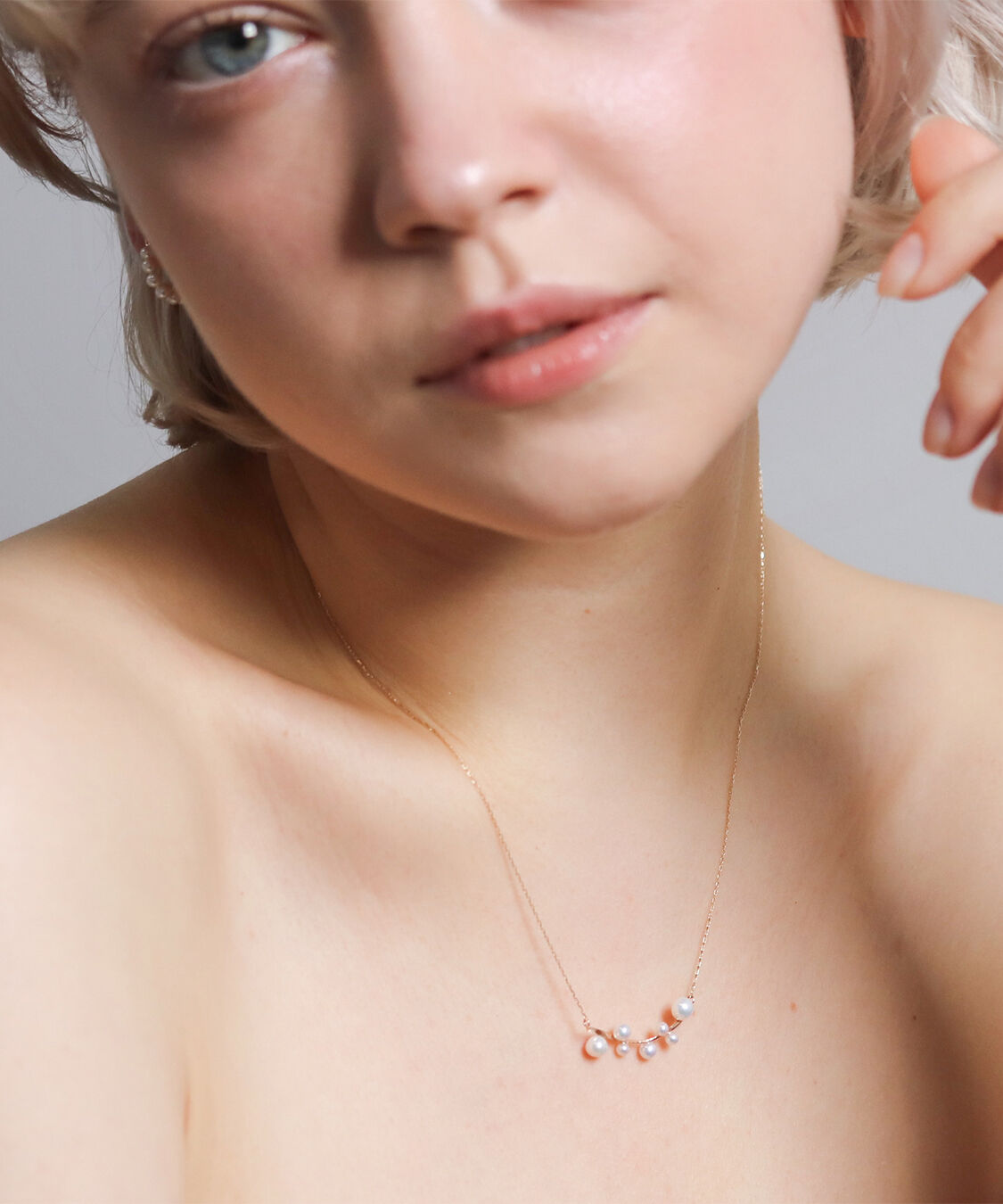  「パール リリー ネックレス | K10YG」|ネックレス|