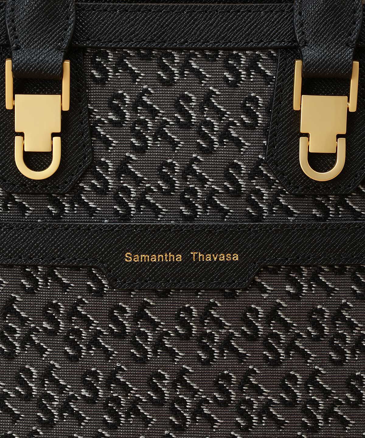 Samantha Thavasa「ST Jacquard シルエット 縦型スクエアトートバッグ」|トートバッグ|