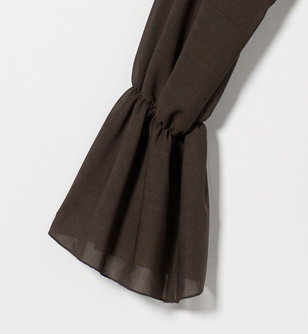 ASTRAET「＜ASTRAET＞フリル パフスリーブ ノーカラーブラウス」|シャツ・ブラウス|