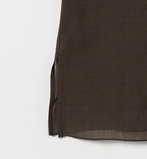 ASTRAET「＜ASTRAET＞フリル パフスリーブ ノーカラーブラウス」|シャツ・ブラウス|