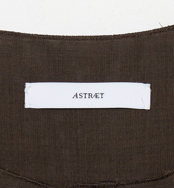 ASTRAET「＜ASTRAET＞フリル パフスリーブ ノーカラーブラウス」|シャツ・ブラウス|