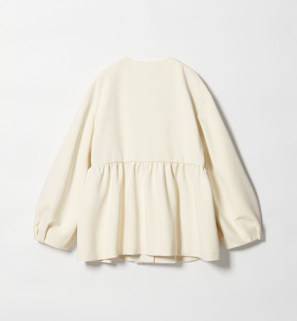 UNITED ARROWS「SPONGY フリル ペプラム ジャケット」|ノーカラージャケット|