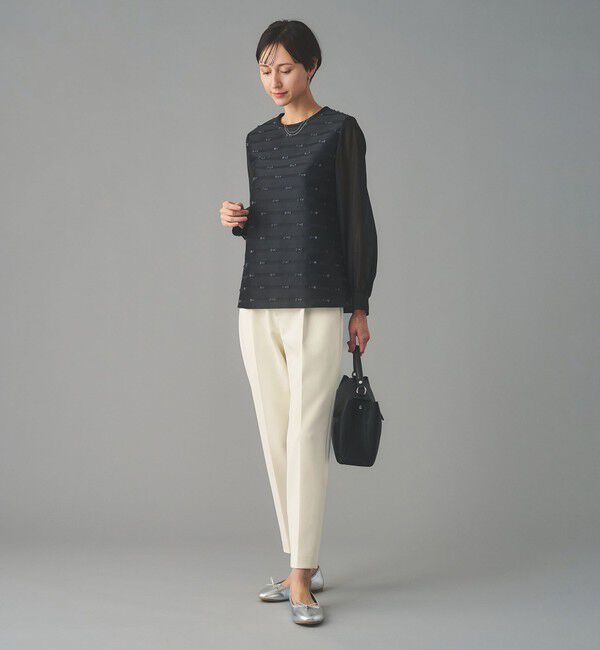 UNITED ARROWS「SPONGY タック テーパードパンツ」|スラックス|