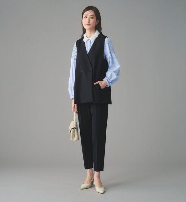 UNITED ARROWS「SPONGY タック テーパードパンツ」|スラックス|