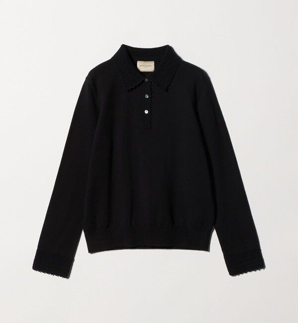 UNITED ARROWS「クロシェ ポロニット ‐ウォッシャブル‐」|ニット・セーター|BLACK