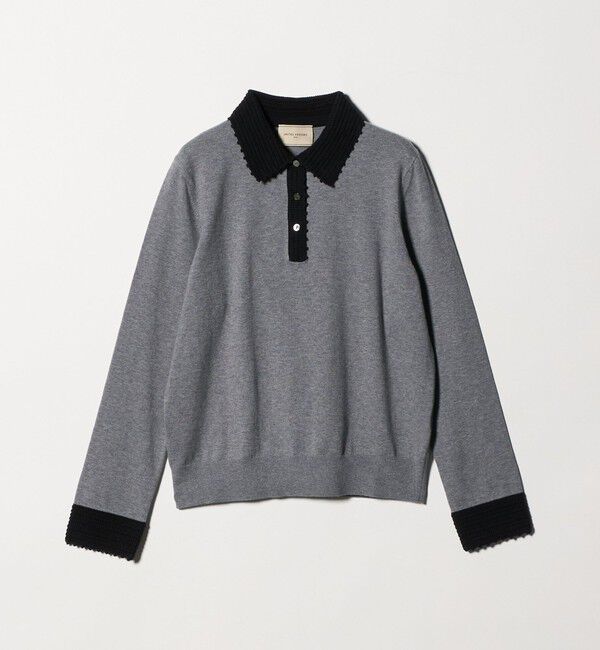 UNITED ARROWS「クロシェ ポロニット ‐ウォッシャブル‐」|ニット・セーター|MD.GRAY