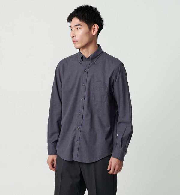 UNITED ARROWS green label relaxing「ナチュラルフィット ボタンダウン シャツ」|シャツ・ブラウス|NAVY