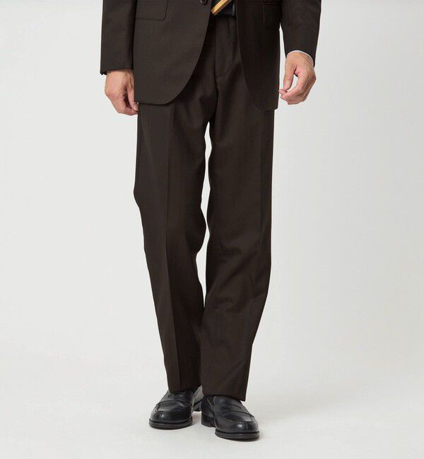 UNITED ARROWS green label relaxing「GUABELLO ヘリンボーン HX 1プリーツ スーツパンツ」|スーツ|DK.BROWN