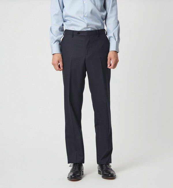 UNITED ARROWS green label relaxing「GUABELLO 組織無地 MF ノープリーツ スーツパンツ」|スーツ|