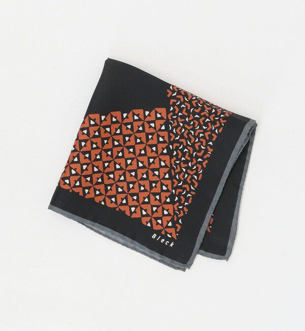 UNITED ARROWS green label relaxing「＜Bleck＞ジオメトリック ツイル ポケットチーフ」|バンダナ・スカーフ|BLACK