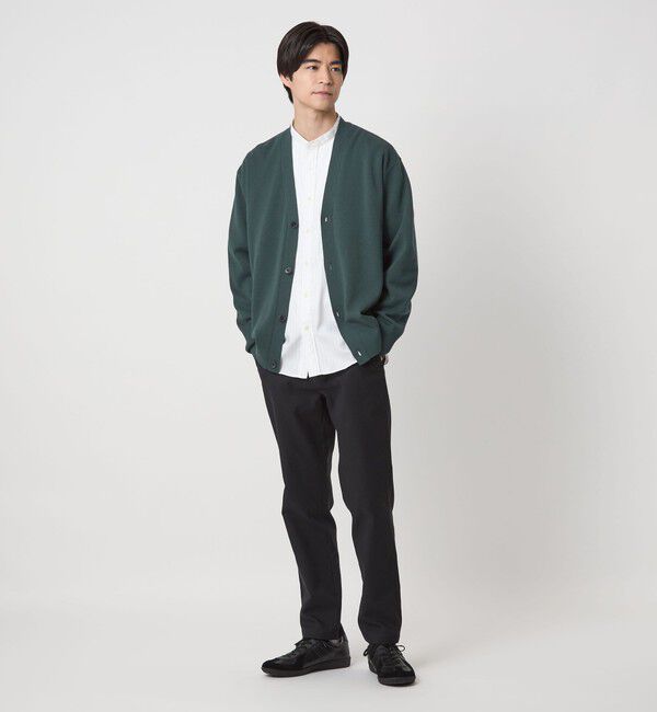 UNITED ARROWS green label relaxing「ポリエステル ウール ミラノリブ Vネック カーディガン」|カーディガン|