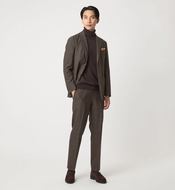 UNITED ARROWS green label relaxing「A+ TWPU ホームスパン スタンダード イージー スラックス -ウォッシャブル・ストレッチ-」|スラックス|