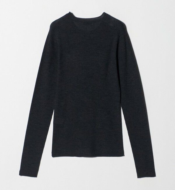 UNITED ARROWS green label relaxing「ウール シアー リブ クルーネック ニット ウォッシャブル」|ニット・セーター|