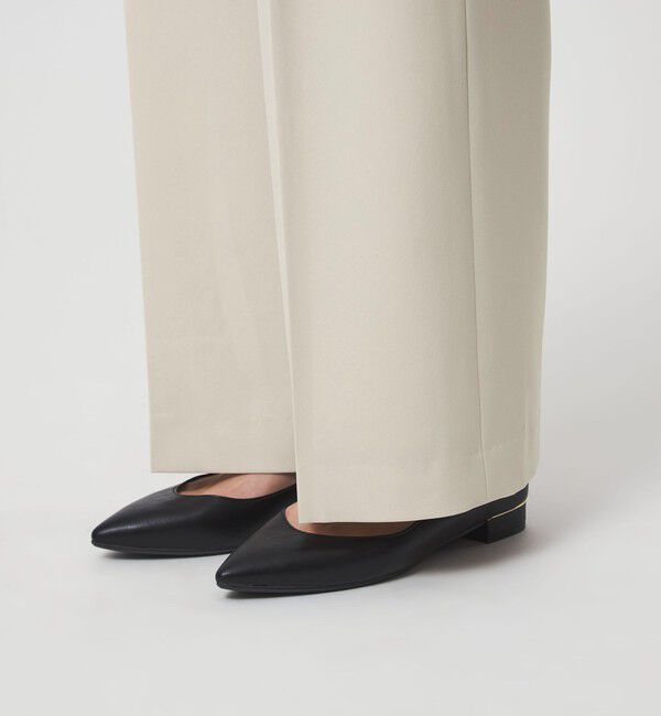 UNITED ARROWS green label relaxing「［size SHORT/TALLあり］パウドレ ワイド パンツ ナチュラル」|スラックス|