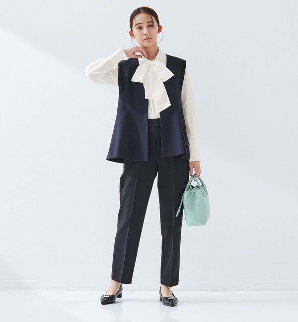 UNITED ARROWS green label relaxing「［size SHORTあり］ボウタイ ギャザー ブラウス」|シャツ・ブラウス|