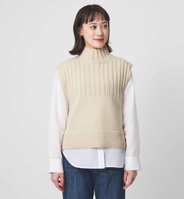 UNITED ARROWS green label relaxing「ニット タートル ベスト &times; シャツ セット」|シャツ・ブラウス|