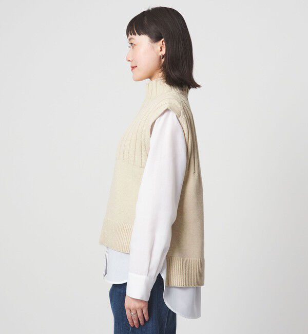 UNITED ARROWS green label relaxing「ニット タートル ベスト &times; シャツ セット」|シャツ・ブラウス|