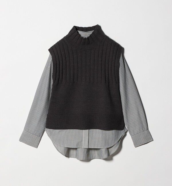 UNITED ARROWS green label relaxing「ニット タートル ベスト &times; シャツ セット」|シャツ・ブラウス|