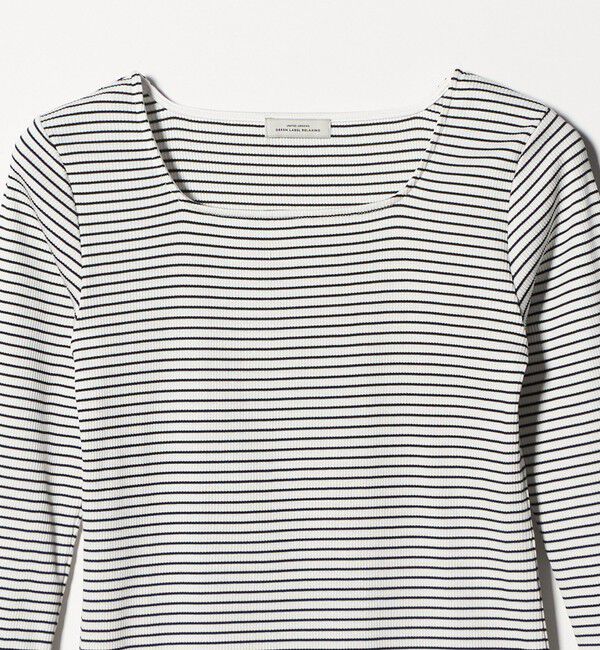 UNITED ARROWS green label relaxing「ブライトリブ スクエアネック ロングスリーブ カットソー」|Tシャツ・カットソー|