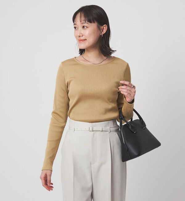 UNITED ARROWS green label relaxing「ブライトリブ ボートネック ロングスリーブ カットソー」|Tシャツ・カットソー|