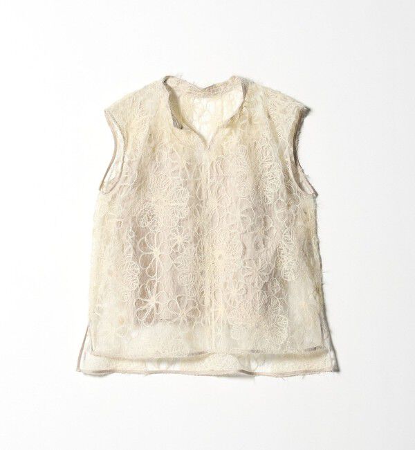 BEAUTY&YOUTH UNITED ARROWS「【WEB限定】エンブロイダリー チュールノースリーブブラウス」|シャツ・ブラウス|
