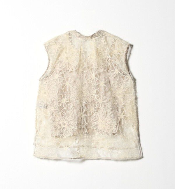 BEAUTY&YOUTH UNITED ARROWS「【WEB限定】エンブロイダリー チュールノースリーブブラウス」|シャツ・ブラウス|