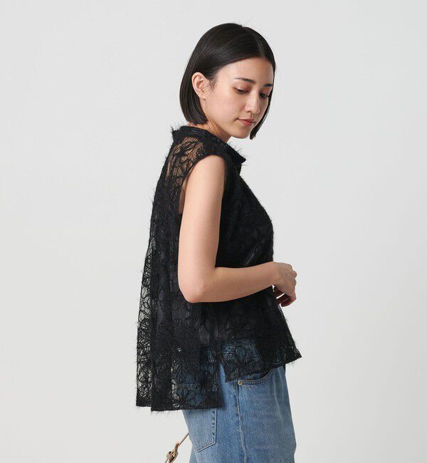 BEAUTY&YOUTH UNITED ARROWS「【WEB限定】エンブロイダリー チュールノースリーブブラウス」|シャツ・ブラウス|