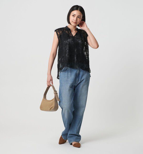 BEAUTY&YOUTH UNITED ARROWS「【WEB限定】エンブロイダリー チュールノースリーブブラウス」|シャツ・ブラウス|