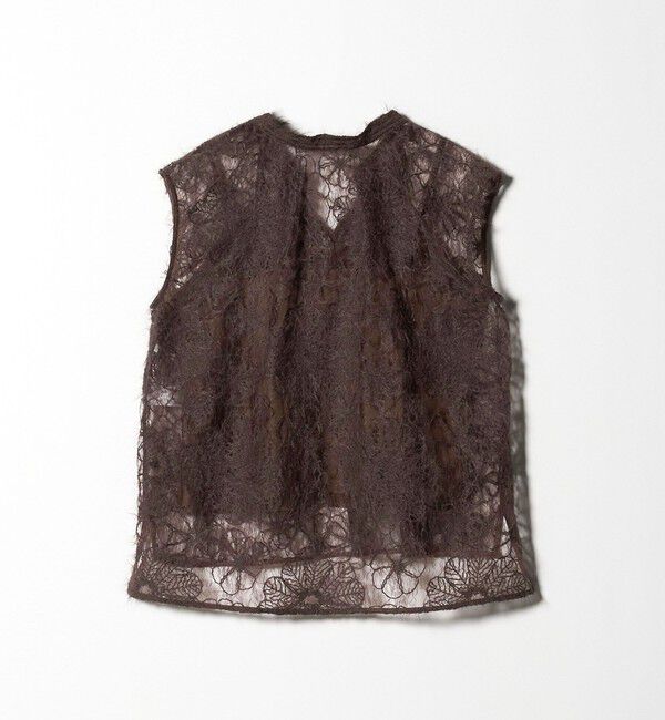 BEAUTY&YOUTH UNITED ARROWS「【WEB限定】エンブロイダリー チュールノースリーブブラウス」|シャツ・ブラウス|