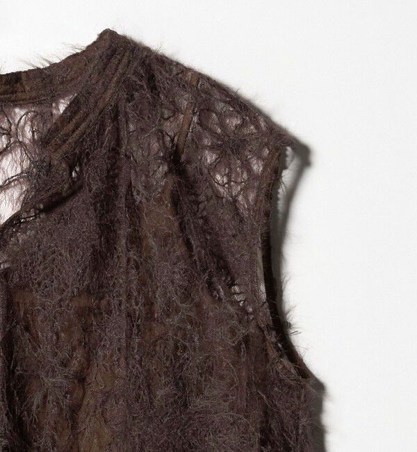 BEAUTY&YOUTH UNITED ARROWS「【WEB限定】エンブロイダリー チュールノースリーブブラウス」|シャツ・ブラウス|