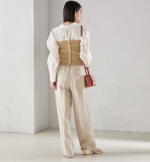 SHIPS for women「〈手洗い可能〉4WAY ブークレ ボタン ニット ビスチェ」|ベスト・ジレ|