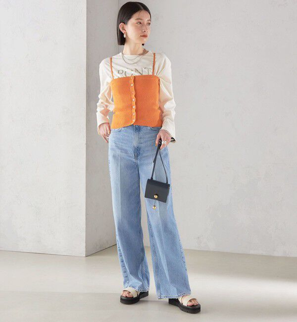 SHIPS for women「〈手洗い可能〉4WAY ブークレ ボタン ニット ビスチェ」|ベスト・ジレ|